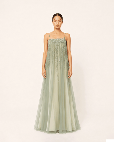 SAGE EMBELLISHED TULLE ENSEMBLE