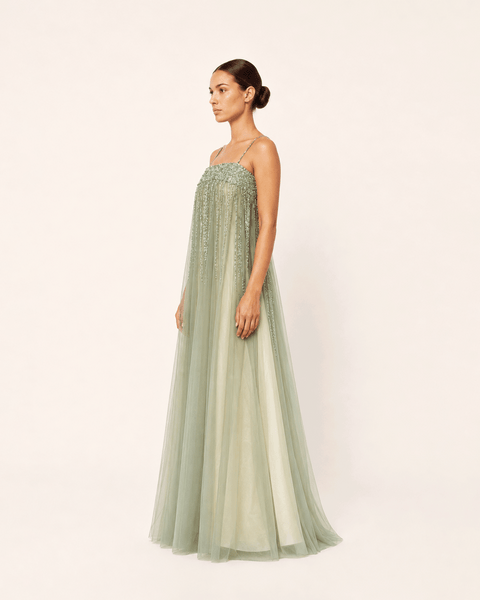 SAGE EMBELLISHED TULLE ENSEMBLE