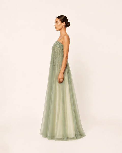 SAGE EMBELLISHED TULLE ENSEMBLE