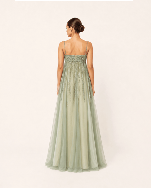 SAGE EMBELLISHED TULLE ENSEMBLE