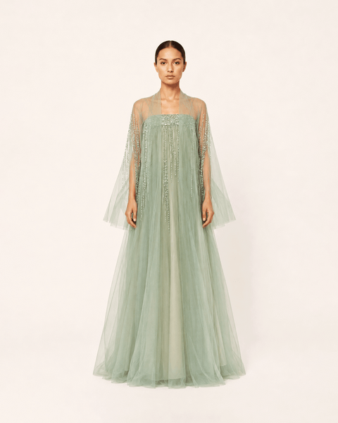 SAGE EMBELLISHED TULLE ENSEMBLE
