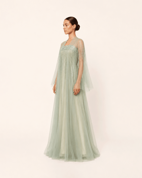 SAGE EMBELLISHED TULLE ENSEMBLE