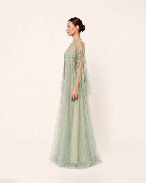 SAGE EMBELLISHED TULLE ENSEMBLE