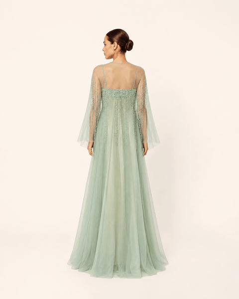 SAGE EMBELLISHED TULLE ENSEMBLE