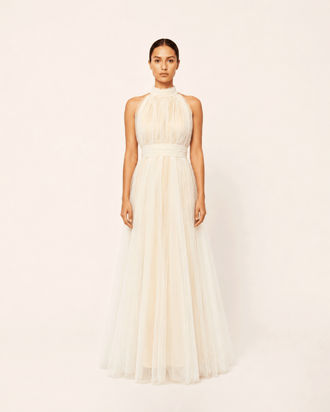IVORY GATHERED TULLE ENSEMBLE