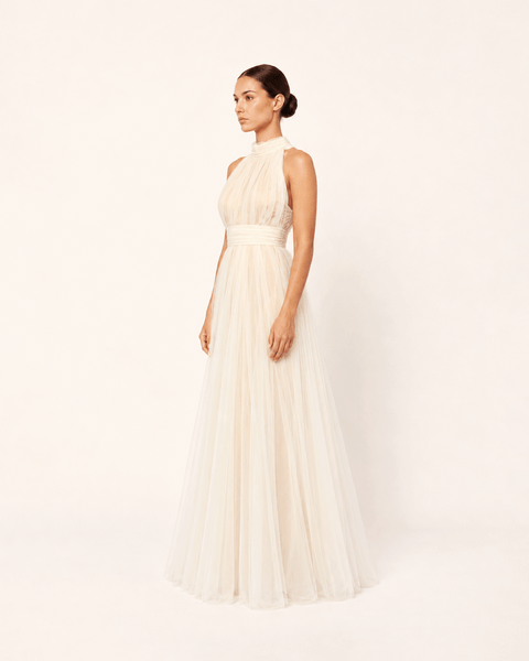 IVORY GATHERED TULLE ENSEMBLE