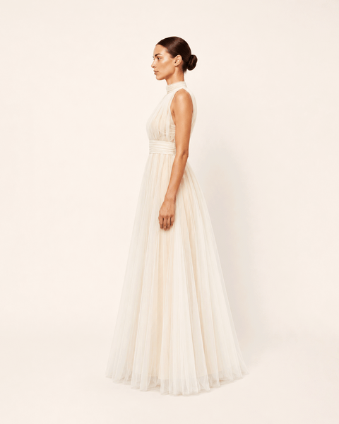 IVORY GATHERED TULLE ENSEMBLE
