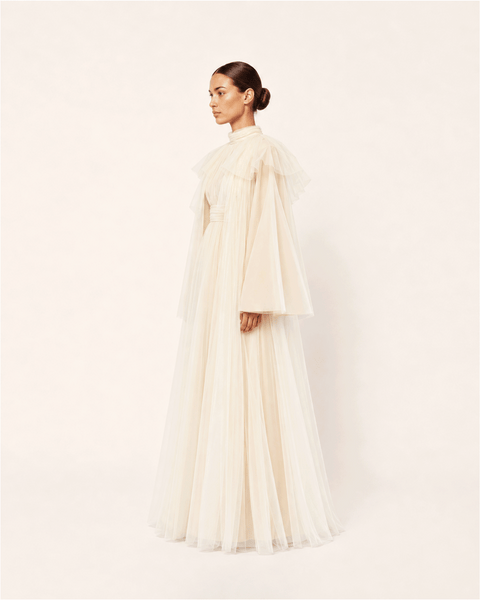 IVORY GATHERED TULLE ENSEMBLE