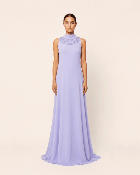 LAVENDER EMBELLISHED NECK