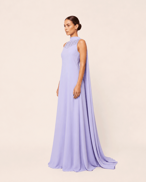 LAVENDER EMBELLISHED NECK