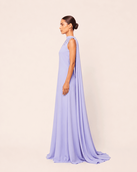 LAVENDER EMBELLISHED NECK