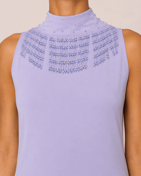 LAVENDER EMBELLISHED NECK