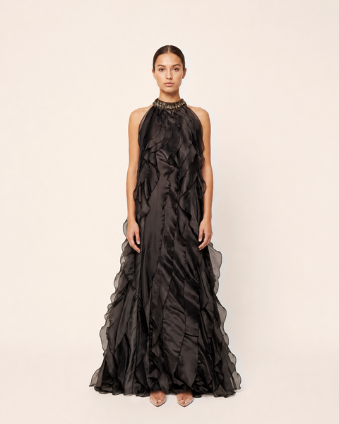 DARK BROWN RUFFLE Dark