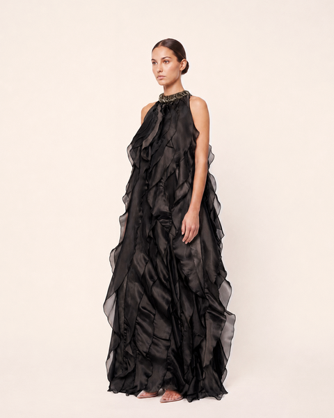 DARK BROWN RUFFLE Dark