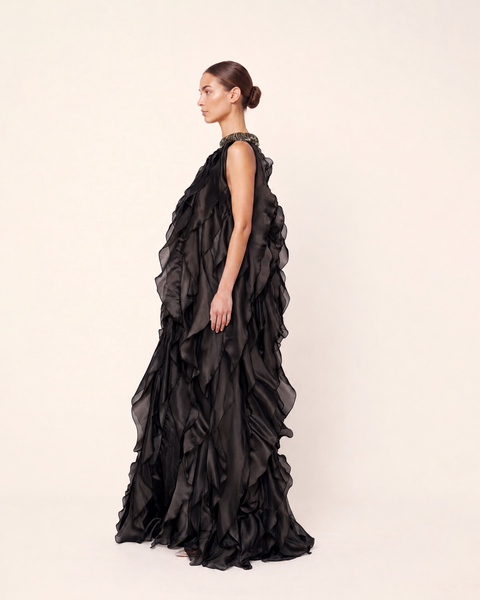 DARK BROWN RUFFLE Dark