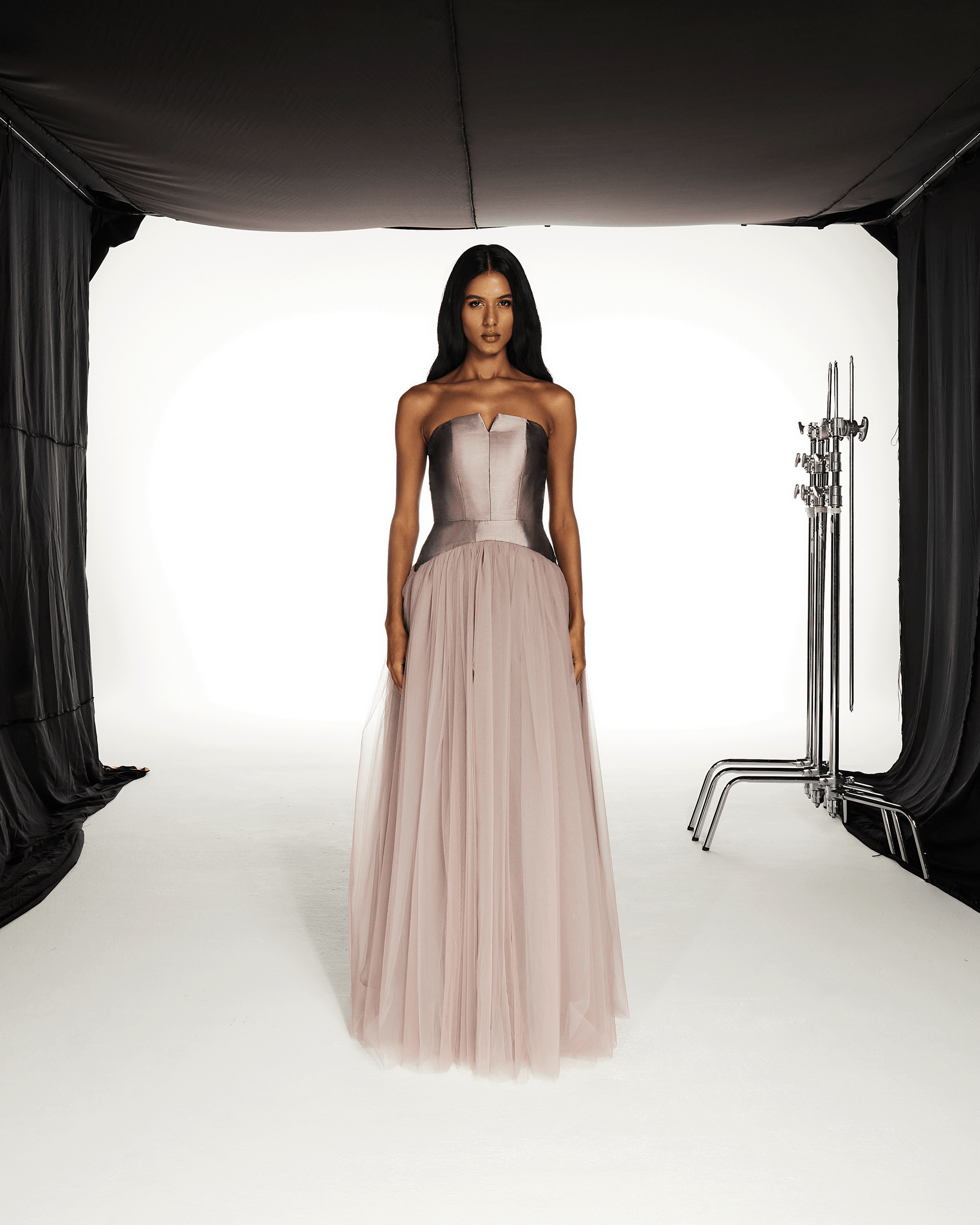 shiny organza dress Blue Shiny Organza V-neck Charming A-line Prom Dresses, CP1031 US4 / Custom Color(leaving a note)