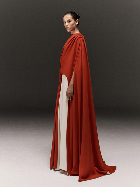 ORANGE AND WHITE OVERSIZED LOOSE FIT DRESS