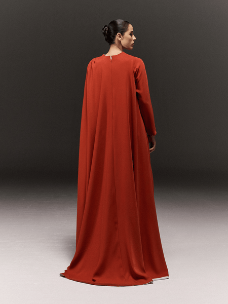 ORANGE AND WHITE OVERSIZED LOOSE FIT DRESS