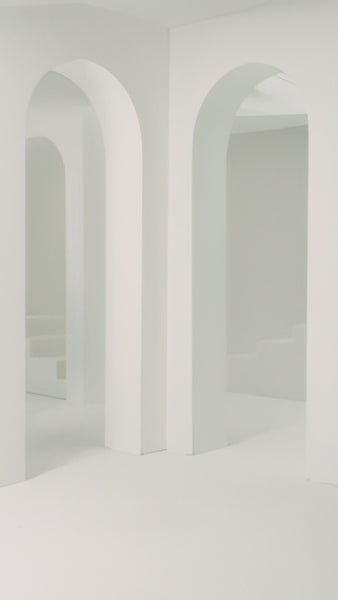 TEAL BLUE FLARED SLEEVE CREPE DRESS WITH EMBROIDERY