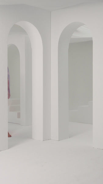 PINK ORGANZA LOOSE-FIT DRESS WITH EMBROIDERY