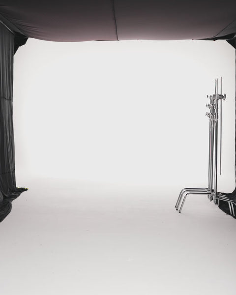 OFFWHITE AND BEIGE MULTI PANEL DRESS WITH EXTENDED SLEEVES