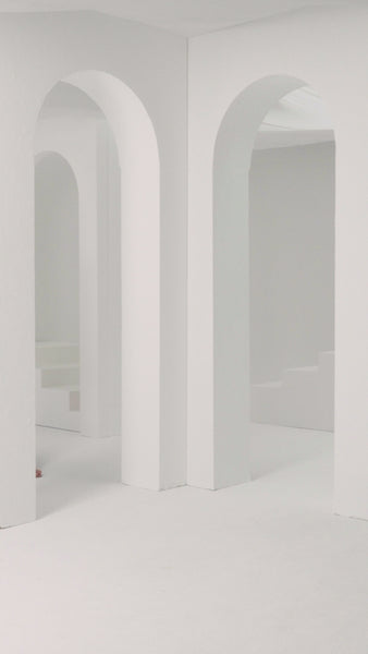 MAUVE CREPE LOOSE-FIT DRESS WITH PIPING EMBROIDERY