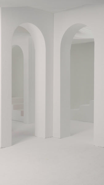 PINK CREPE SEMI-FITTED DRESS WITH PIPING EMBROIDERY