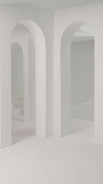 RED MULTICOLOR SOFT TULLE DRAPED LOOSE-FIT DRESS