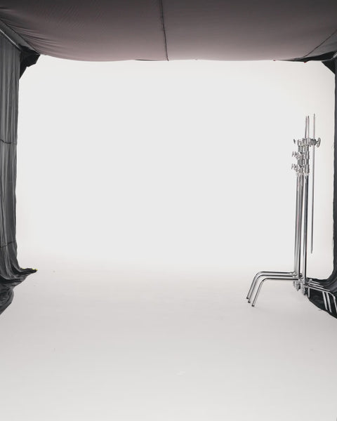 BLACK SHINY TULLE ONE SHOULDER FLARED DRESS