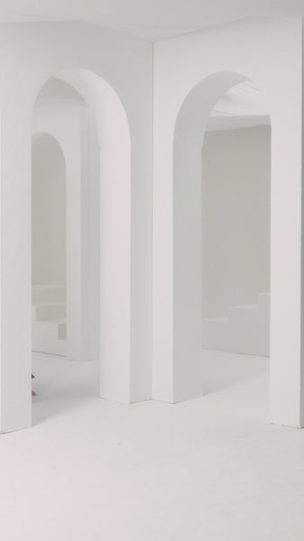 MAGENTA PRINTED SATIN AND ORGANZA LOOSE-FIT DRESS WITH EMBROIDERY