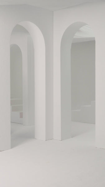 MAROON AND ORANGE PRINTED SEMI-FITTED EXAGGERATED SLEEVE DRESS