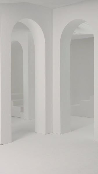 LIGHT BLUE LOOSE-FIT CREPE DRESS WITH EMBROIDERY