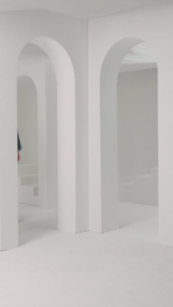 GREEN CREPE LOOSE-FIT DRESS WITH EMBROIDERY