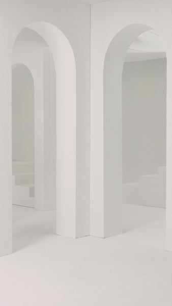 BEIGE CREPE SEMI-FITTED DRESS WITH EMBROIDERY