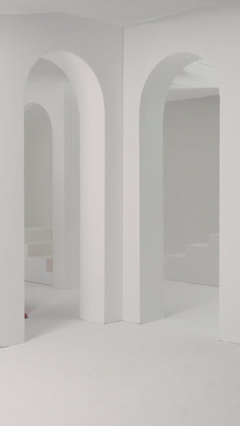 PINK POLKA DOT PLEATED AND PRINTED SOFT TULLE DRESS