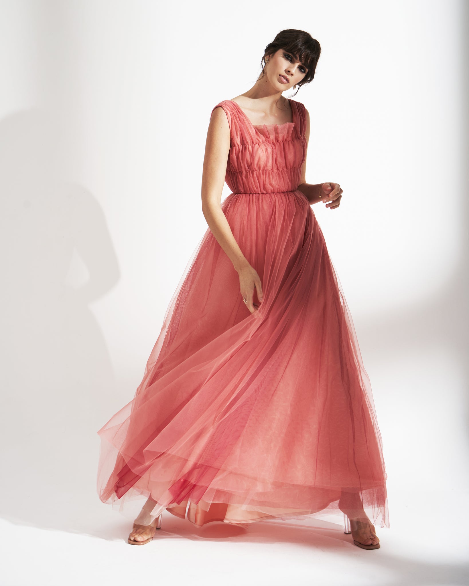 TULLE GATHERED DRESS